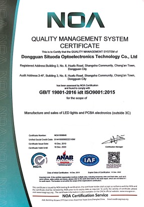 质量管理体系认证证书-英文版