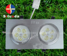 STD-TH-10W-C-05 LED Silver Double Head Ceiling Light