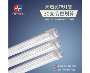 T8 Aluminum Plastic Transparent PC Tube (0.9m 14W)