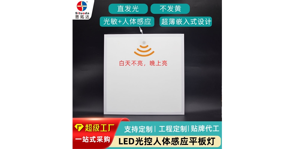 光控人体感应面板灯