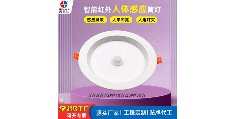 人体感应筒灯